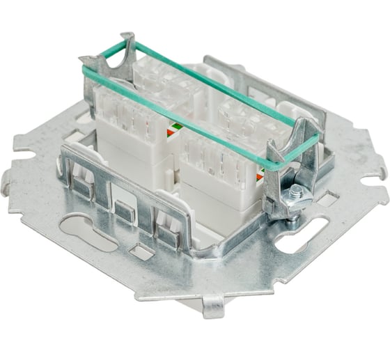 Компьютерная розетка Simon двойная RJ45 кат.5е, белый 20 1591593-030