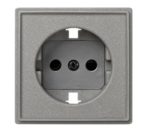 Накладка на розетку Simon с заземлением механизм S27, IP44, IK07, Scudo, серый 2705041-063