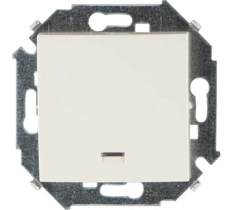 Одноклавишный выключатель Simon с подсветкой, 16А, 250В, винтовой зажим, сл.кость 20 1591104-031