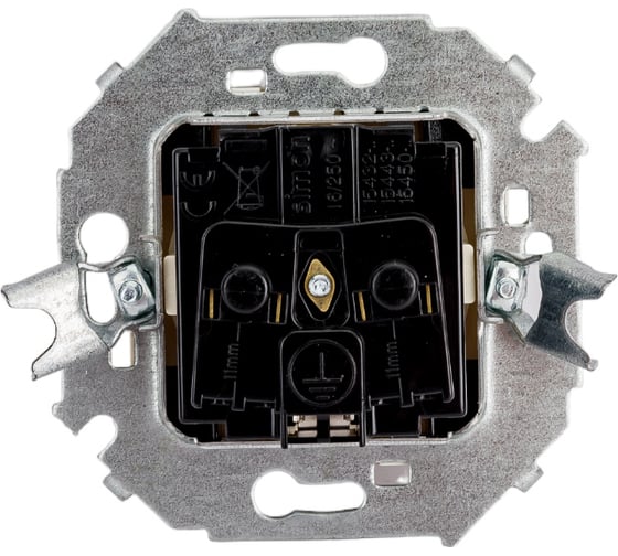 Розетка Simon 2P+E Schuko, со шторками, 16А, 250В, винтовой зажим, слоновая кость 20 1591443-031