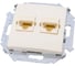 Компьютерная розетка Simon двойная RJ45 кат.5е, слоновая кость 20 1591593-031 1
