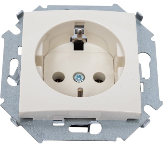 Розетка Simon 2P+E Schuko, 16А, 250В, винтовой зажим, слоновая кость 20/200 1591432-031 1