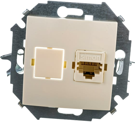 Компьютерная розетка Simon RJ45 кат.5е, слоновая кость 20 1591598-031