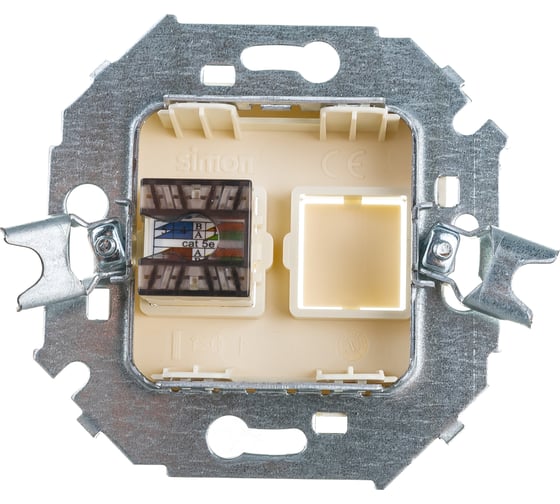 Компьютерная розетка Simon RJ45 кат.5е, слоновая кость 20 1591598-031