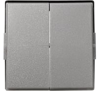 Клавиша Simon 2шт для выключателя двухклавишного механизм S27, IP44, IK07, Scudo, серый 2705026-063