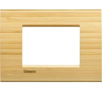 Рамка прямоугольная Legrand Livinglight, 3 модуля, цвет Бамбук LNA4803LBA