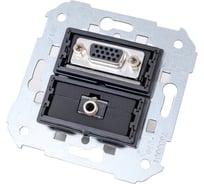 Коннектор Simon, VGA HD15, мама + мини-джек 3,5мм, S82, S82N, 82 Detail 7500091-039