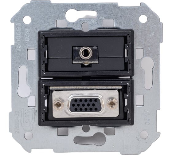 Коннектор Simon, VGA HD15, мама + мини-джек 3,5мм, S82, S82N, 82 Detail 7500091-039