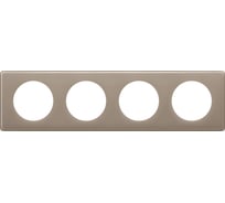 Рамка 4постовая Legrand Celiane, цвет кофейный глянец 066614