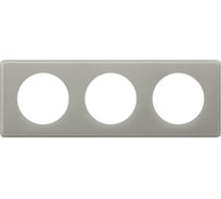Рамка 3постовая Legrand Celiane, цвет серый глянец 066603