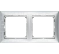 Рамка Legrand Valena 2 поста, алюминий матовый 694354