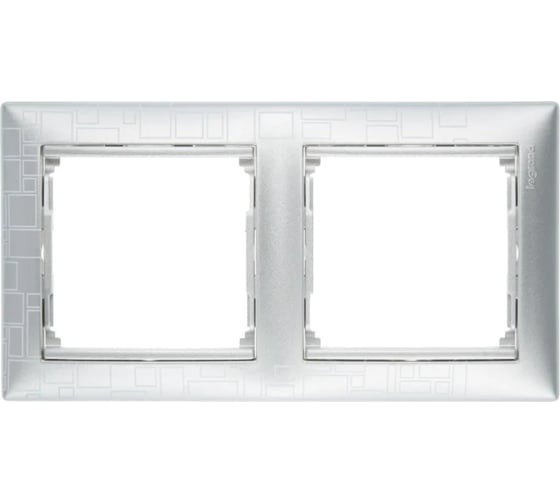 Рамка Legrand Valena 2 поста, алюминий матовый 694354 1