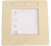 Рамка Legrand Etika 1 пост, с держателем для маркировки, слоновая кость 672516