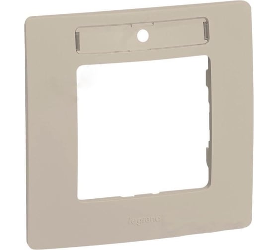 Рамка Legrand Etika 1 пост, с держателем для маркировки, слоновая кость 672516 1
