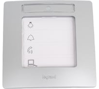 Рамка Legrand Etika 1 пост, с держателем для маркировки, алюминий 672556