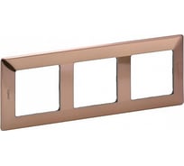 Рамка Legrand Valena LIFE Медь 3 постовая универсальная 754163