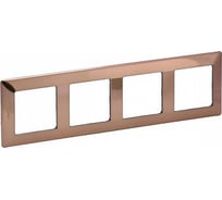 Рамка Legrand Valena LIFE Медь 4 постовая универсальная 754164