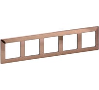 Рамка Legrand Valena LIFE Медь 5 постовая универсальная 754165