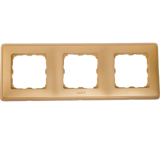 Рамка Legrand Cariva DIY 3 поста матовое золото 695983 1