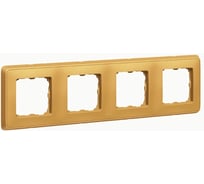 Рамка Legrand Cariva DIY 4 поста матовое золото 695993