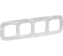 Рамка Legrand Valena ALLURE Нарцисс хром4постовая универсальная 754344