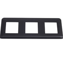 Рамка Legrand Программа Mosaic 3x2 модуля матовая черная 079046L