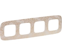 Рамка Legrand Valena ALLURE Нарцисс золото4постовая универсальная 754354