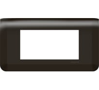 Рамка Legrand Программа Mosaic 4 модуля матовая черная 079054L