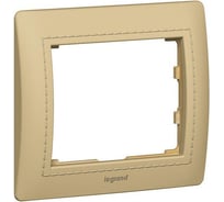 Рамка Legrand Galea Life 1 пост из натуральной кожи Havanna 771990