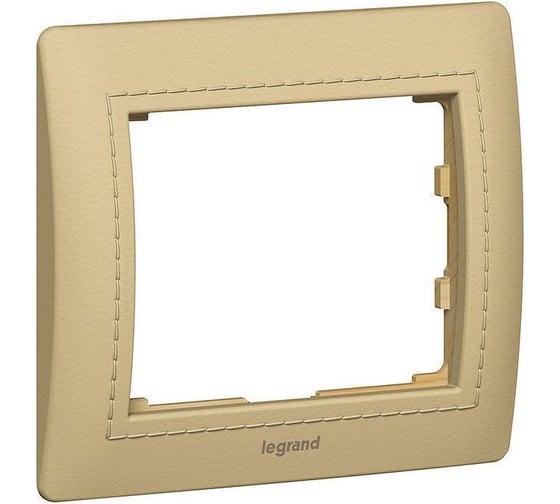 Рамка Legrand Galea Life 1 пост из натуральной кожи Havanna 771990