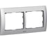 Рамка Legrand Galea Life 2 поста горизонтальный монтаж металлическая Brushed Aluminium 771952 1