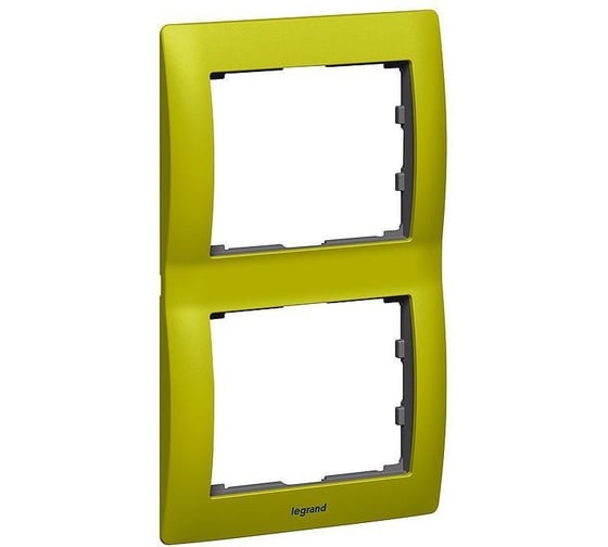 Рамка Legrand Galea Life 2 поста вертикальный монтаж металлическая Magic Green 771926