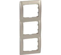 Рамка Legrand Galea Life 3 поста вертикальный монтаж Titanium 771407