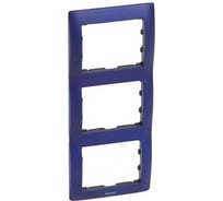 Рамка Legrand Galea Life 3 поста вертикальный монтаж металлическая Magic Blue 771917
