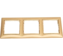Рамка Legrand 3 поста Valena матовое золото 694361