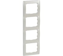 Рамка Legrand Galea Life 4 поста вертикальный монтаж Pearl 771508