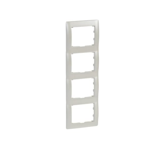 Рамка Legrand Galea Life 4 поста вертикальный монтаж Pearl 771508