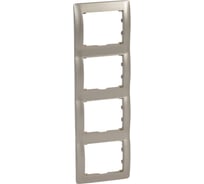 Рамка Legrand Galea Life 4 поста вертикальный монтаж Titanium 771408