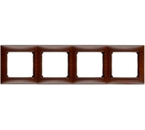 Рамка Legrand 4 поста Valena тонированное дерево 770314