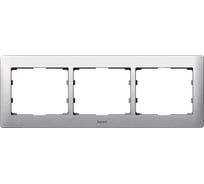 Рамка Legrand Galea Life 3 поста горизонтальный монтаж металлическая Brushed Aluminium 771953