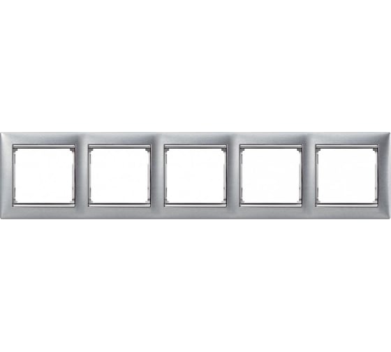 Рамка Legrand 5 постов Valena алюминий матовый 770335
