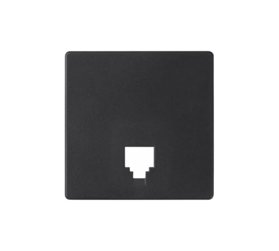 Накладка на телефонную розетку Simon RJ-11, RJ-12, S82 Detail, графит 82062-68 1