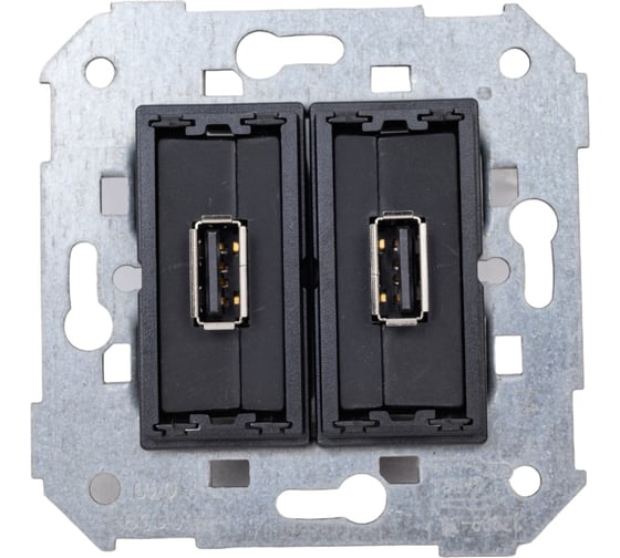 Коннектор 2хUSB Simon 2.0, типа A, мама, S82, S82N, S82 Detail 7501090-039
