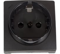 Накладка со шторками на розетку с заземлением Simon S73 Loft, графит 73041-62