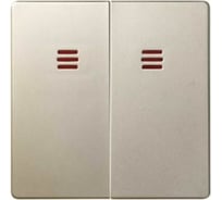 Клавиши для двухклавишного выключателя с подсветкой Simon, 2шт, S82, S82N, шампань 82025-34