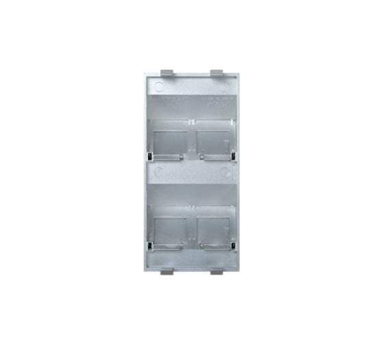 Наклонный адаптер Simon на 4хRJ45 коннектора, S-модуль, алюминий S80C-8