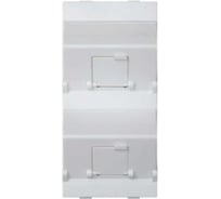 Наклонный адаптер Simon на 2хRJ45 коннектора, S-модуль, белый S80B-9