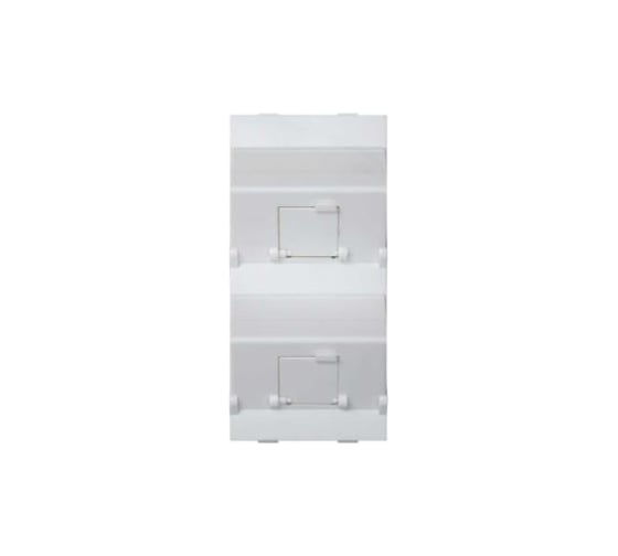 Наклонный адаптер Simon на 2хRJ45 коннектора, S-модуль, белый S80B-9 1