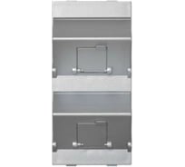 Наклонный адаптер Simon на 2хRJ45 коннектора, S-модуль, алюминий S80B-8