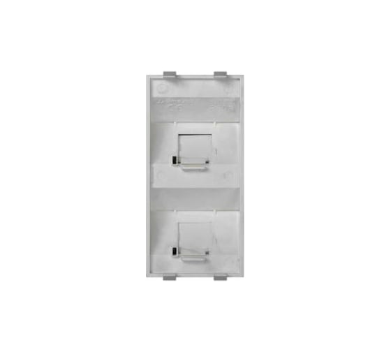 Наклонный адаптер Simon на 2хRJ45 коннектора, S-модуль, алюминий S80B-8
